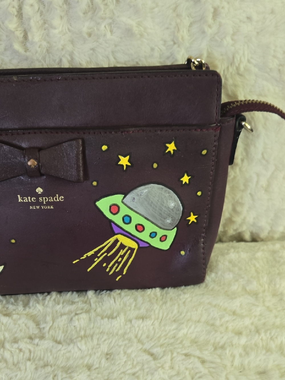 kate spade Moon & UFO Crossbody Bag - Burgundy - Picture 3 of 12